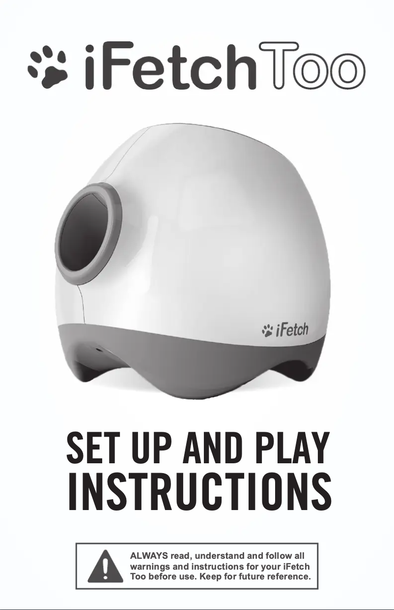 Page n°1 - Manuel utilisateur iFetch Too