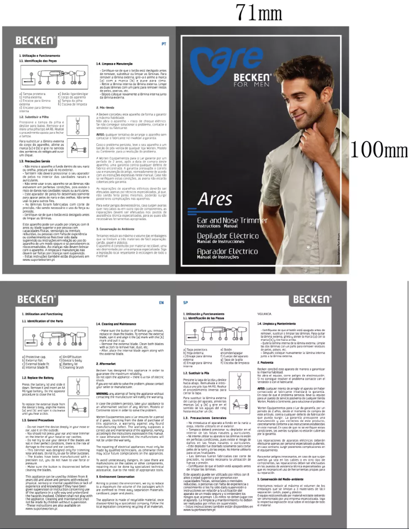 Image de la première page du manuel de l'appareil ARES