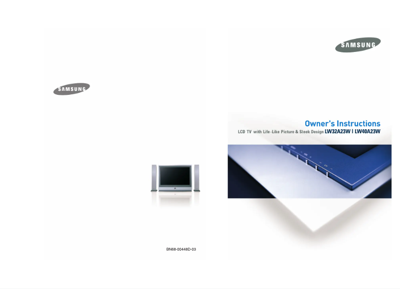 Page 1 de la notice Manuel utilisateur Samsung LW32A23WS/XEC