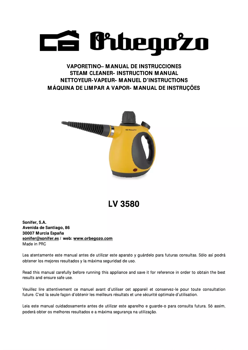 Image de la première page du manuel de l'appareil LV 3580