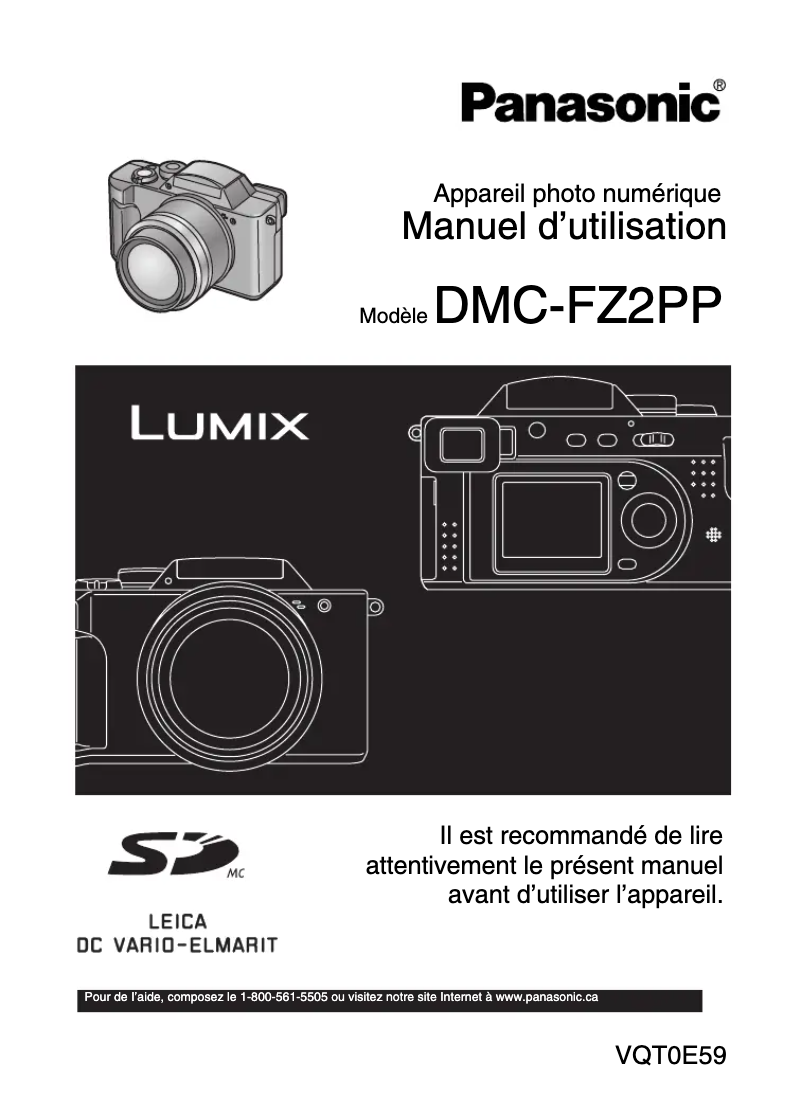 Page 1 de la notice Manuel utilisateur Panasonic Lumix DMC-FZ2