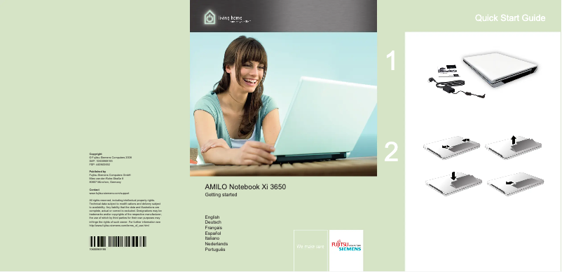 Page 1 de la notice Manuel utilisateur Fujitsu AMILO Xi 3650