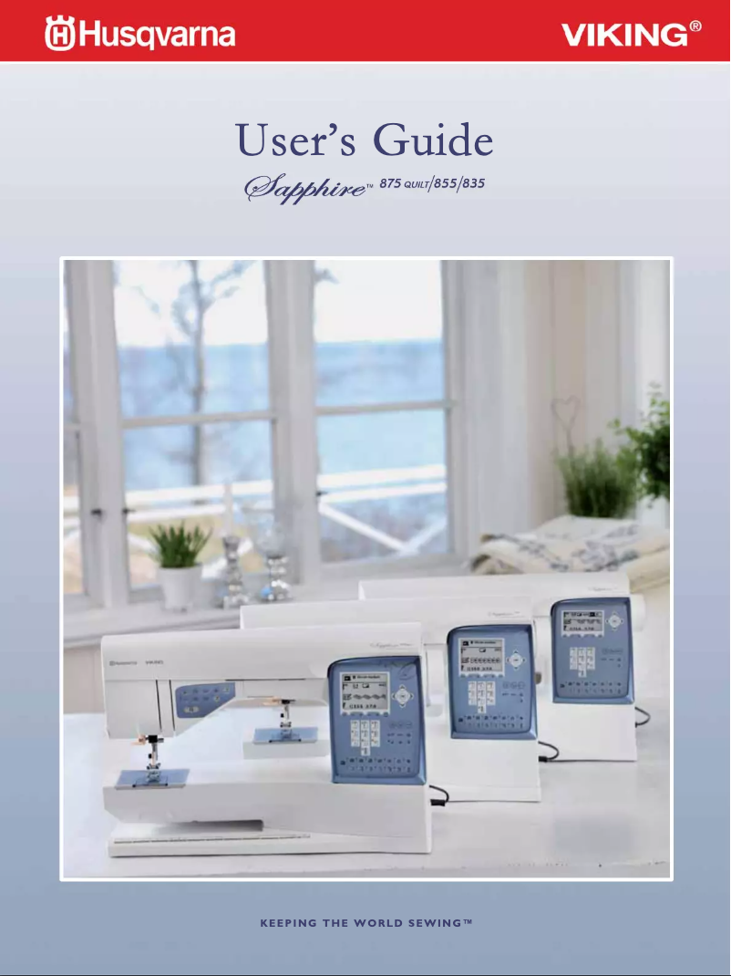 Page 1 de la notice Manuel utilisateur Husqvarna Sapphire 875 Quilt