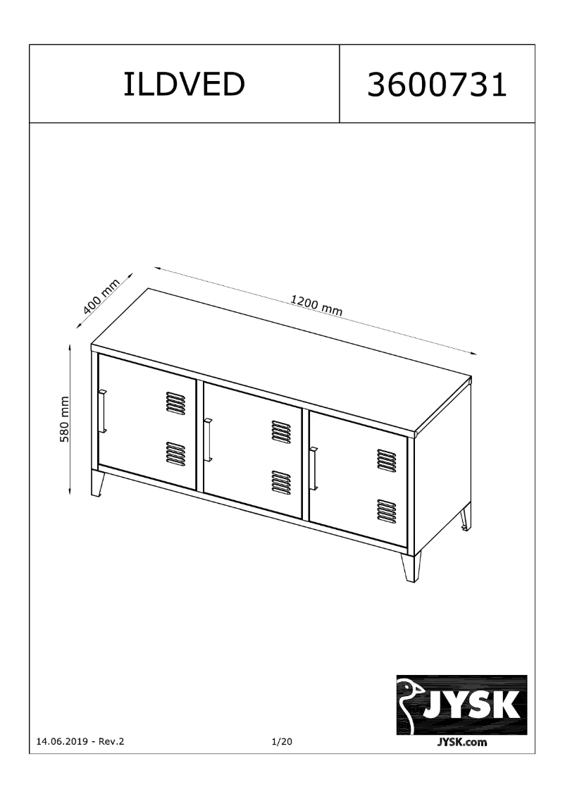 Page 1 de la notice Manuel utilisateur JYSK Ildved