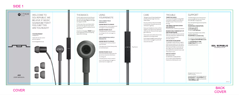 Page 1 de la notice Manuel utilisateur Sol Republic Jax i2