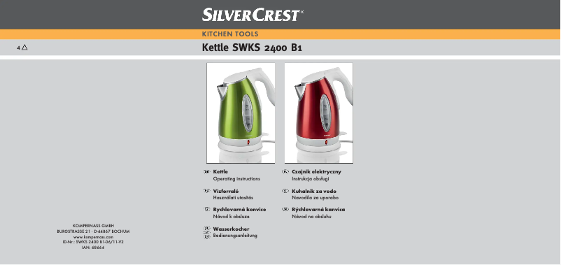 Page 1 de la notice Manuel utilisateur SilverCrest SWKS 2400 B1