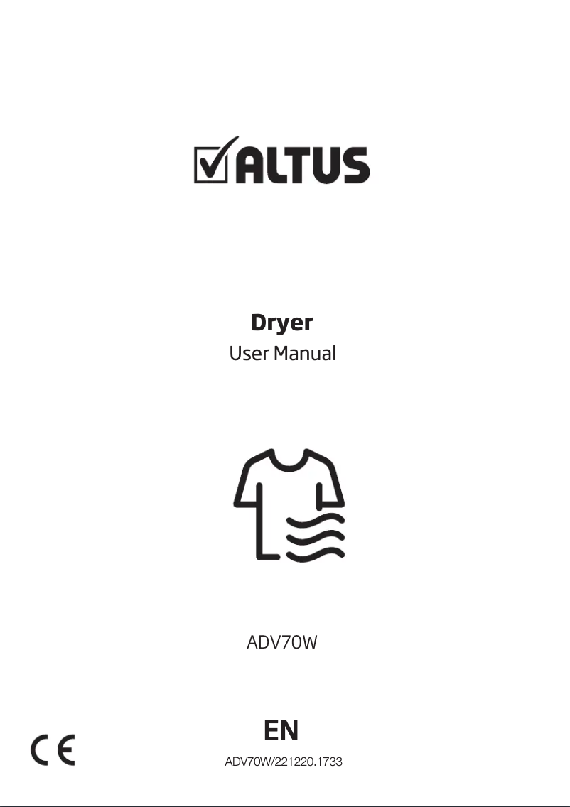 Page 1 de la notice Manuel utilisateur Altus ADV70W