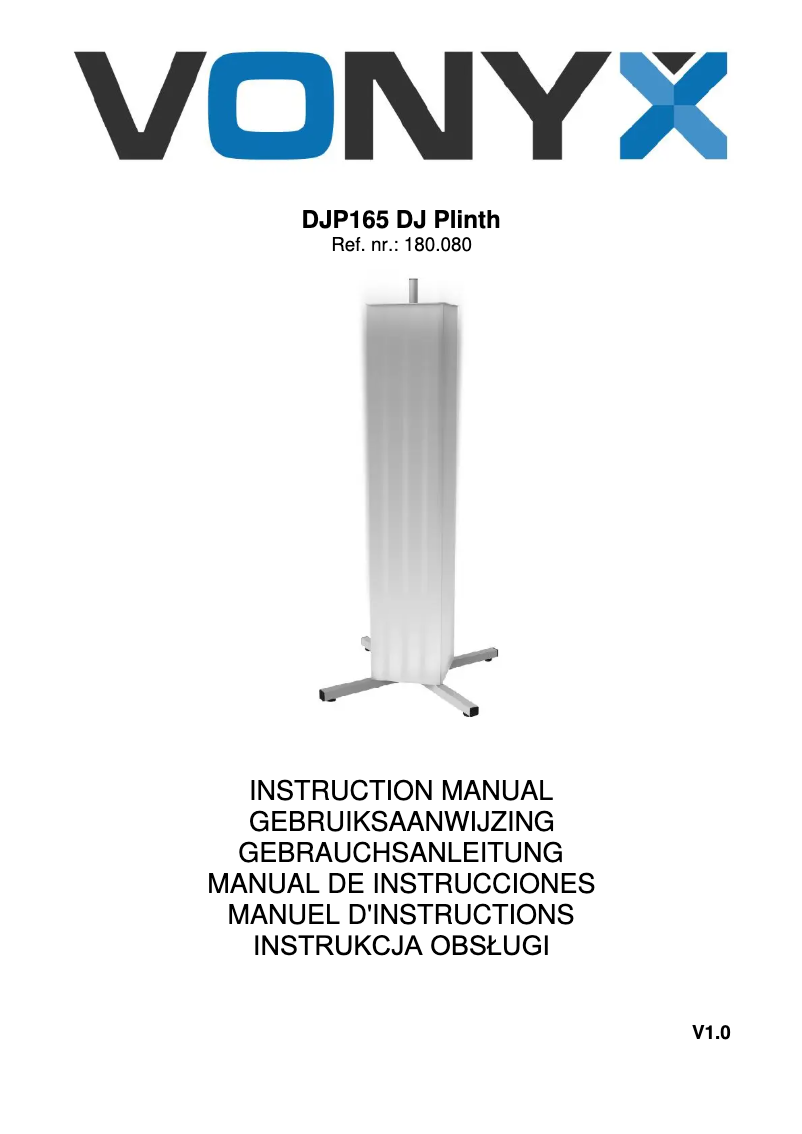 Page n°1 - Manuel utilisateur Vonyx DJP165