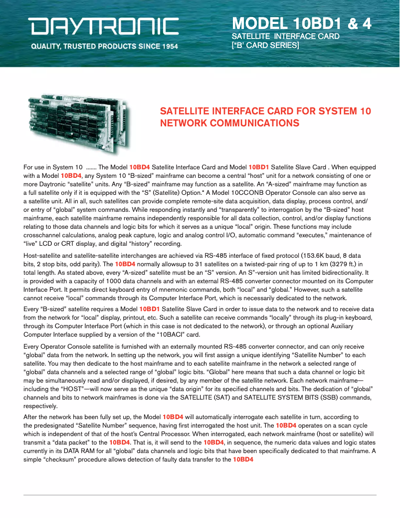 Image de la première page du manuel de l'appareil 10BD4