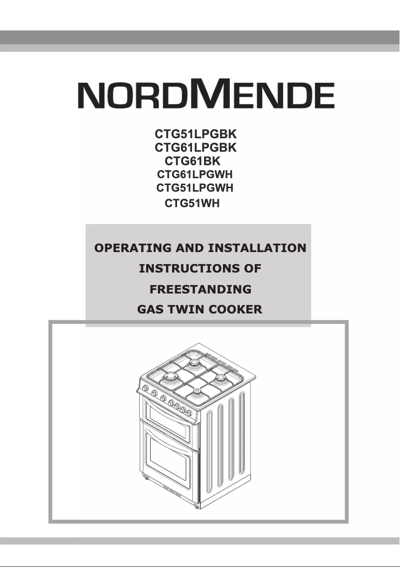 Page n°1 - Manuel utilisateur Nordmende CTG61LPGBK