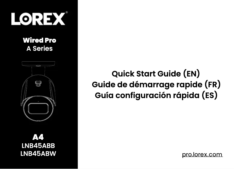 Page n°1 - Guide de démarrage rapide Lorex LNB45ABB