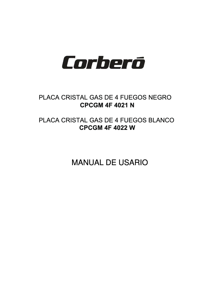 Image de la première page du manuel de l'appareil CPCGM4F4022W