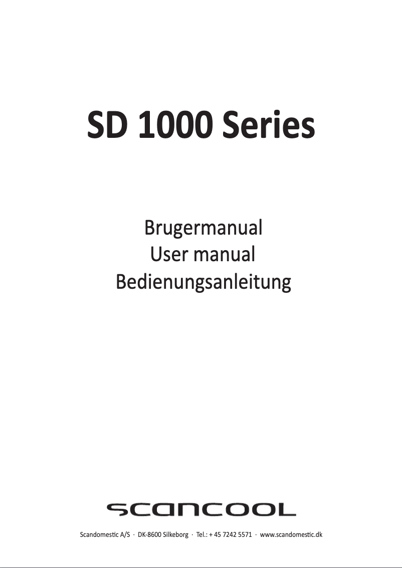 Image de la première page du manuel de l'appareil SD 1002 BSLE