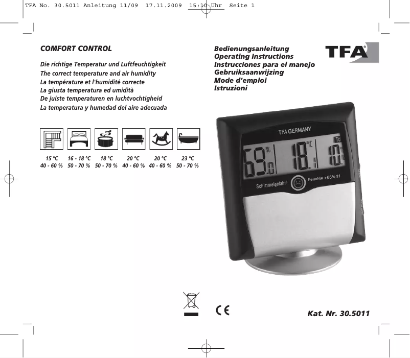 Imagen de la primera página del manual del dispositivo 30.5011