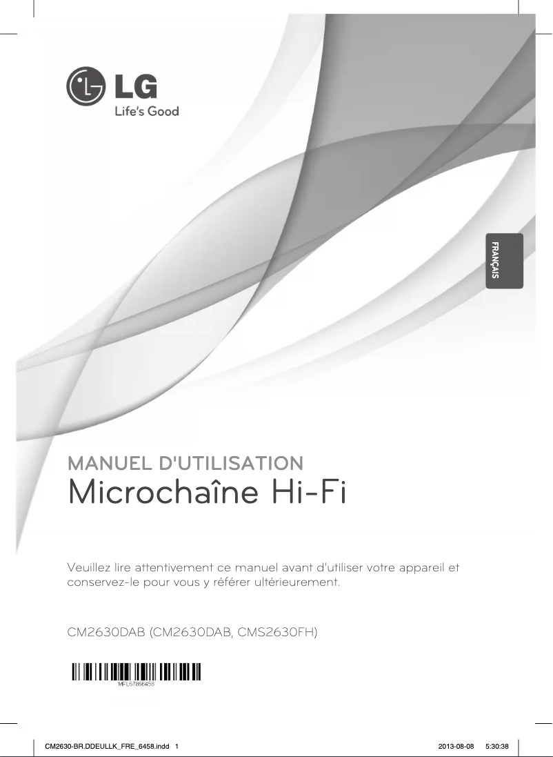 Page n°1 - Manuel utilisateur LG CM2630DAB