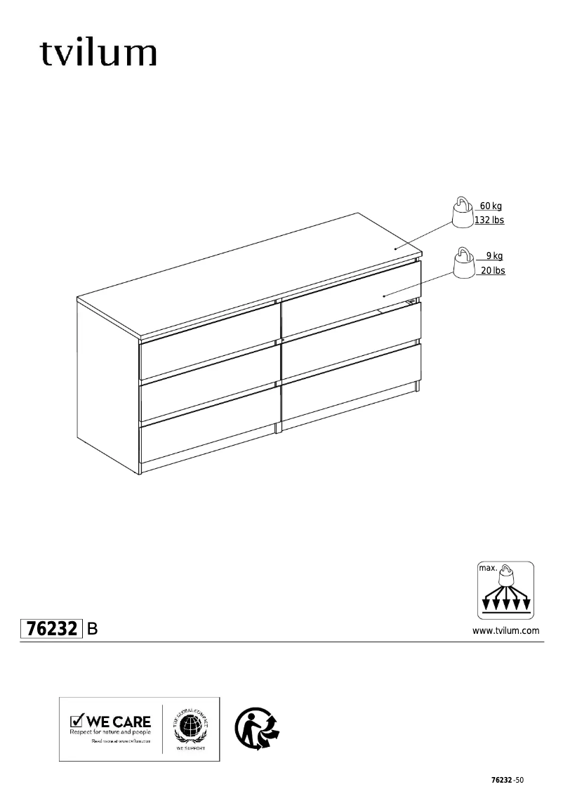 Page 1 of the manual User Manual Tvilum 76232