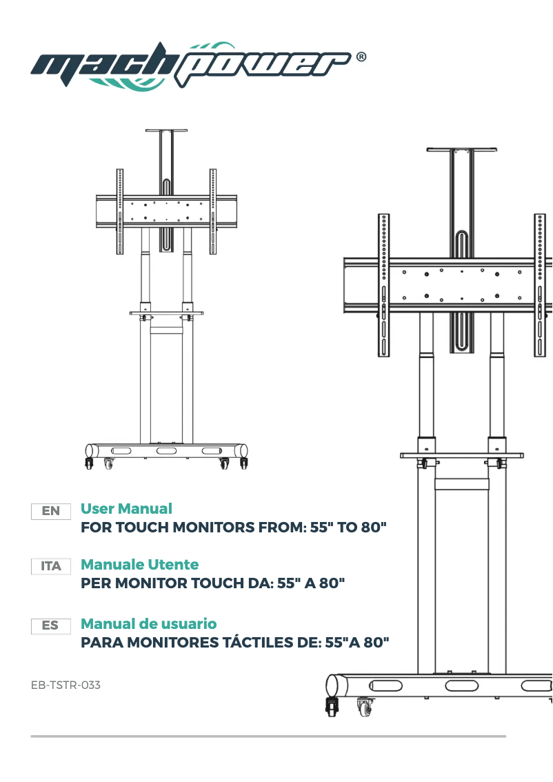 Page n°1 - Manuel utilisateur Mach Power EB-TSTR-033