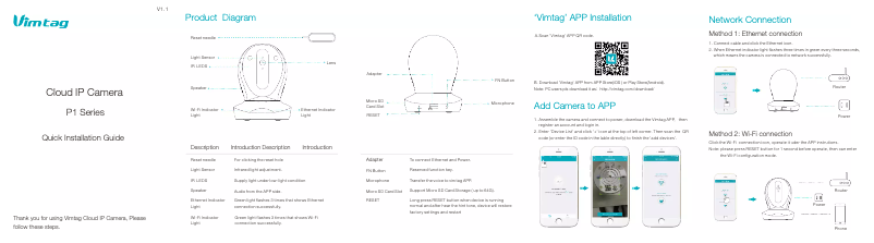 Page n°1 - Manuel utilisateur Vimtag P1