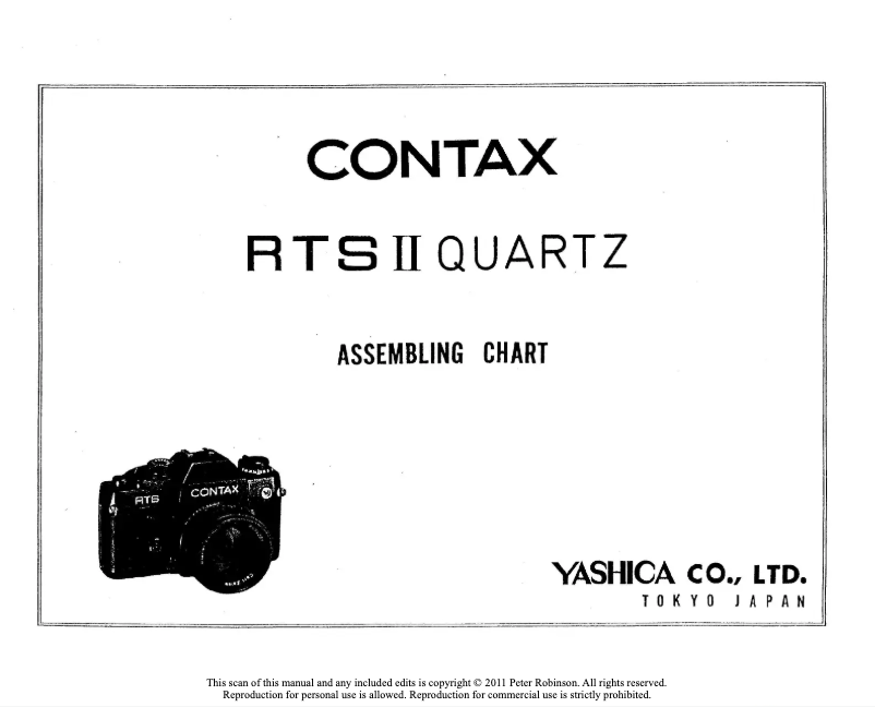 Page n°1 - Instructions / montage Contax RTS II