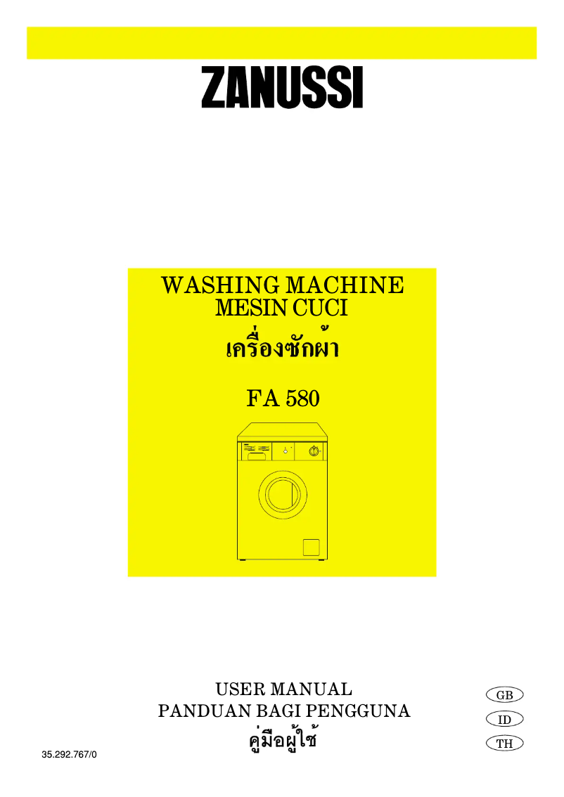 Image de la première page du manuel de l'appareil FA 580