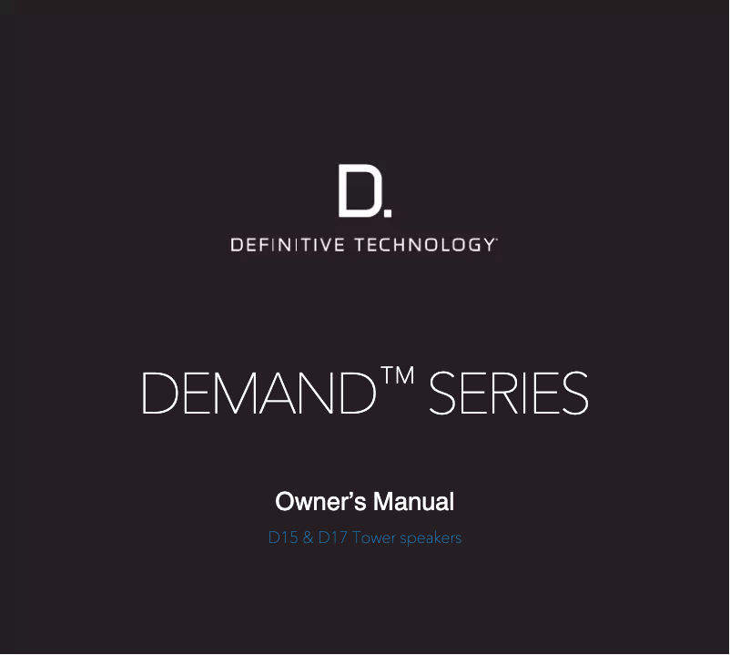 Image de la première page du manuel de l'appareil Demand Series D17