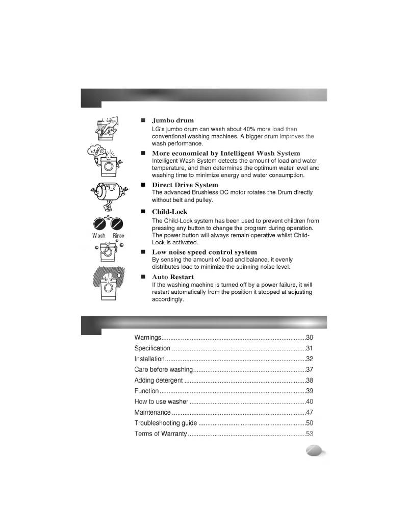 Page n°1 - Manuel utilisateur LG WD-12121FD