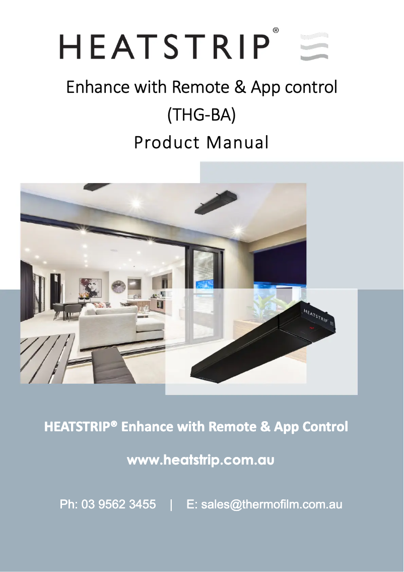 Page n°1 - Manuel utilisateur Heatstrip Enhance THG3200BA