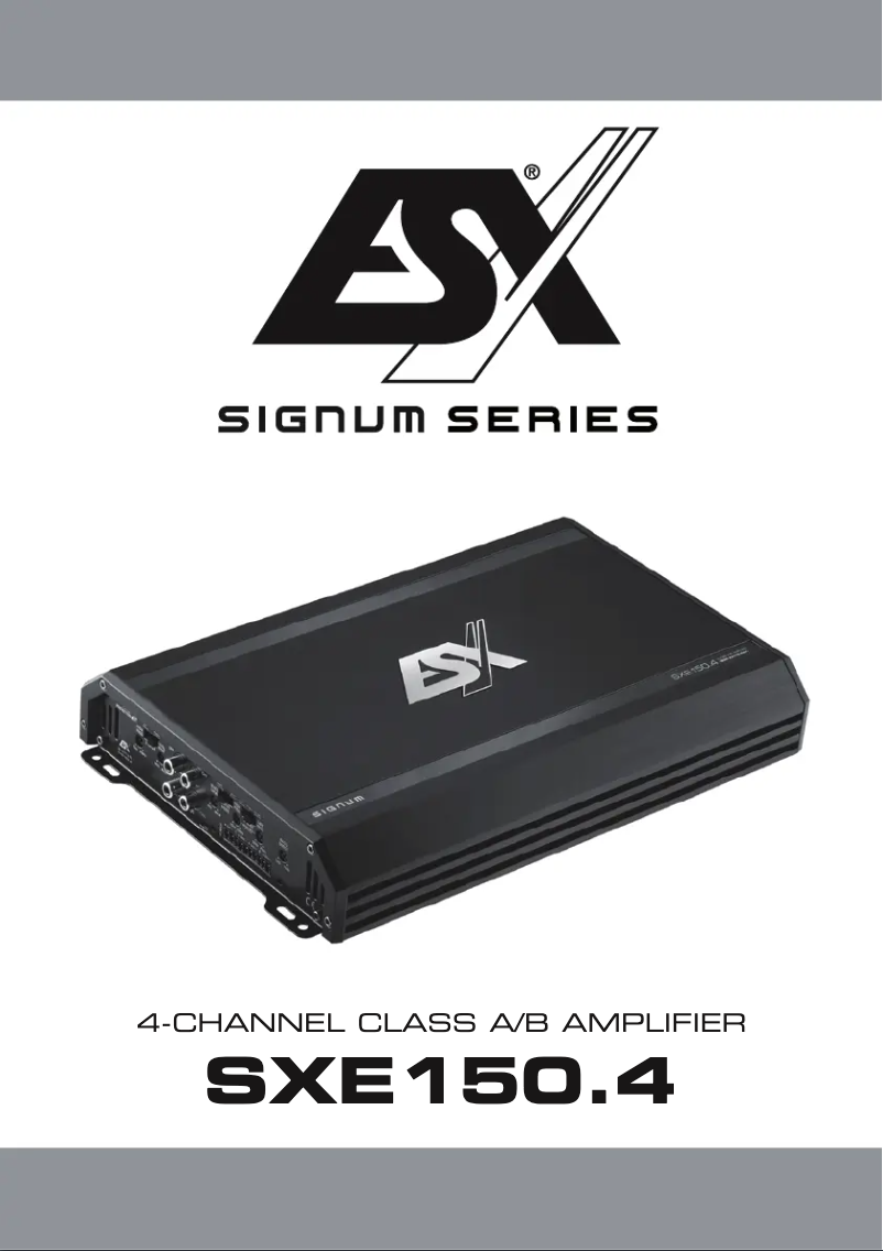 Image de la première page du manuel de l'appareil Signum SXE150.4