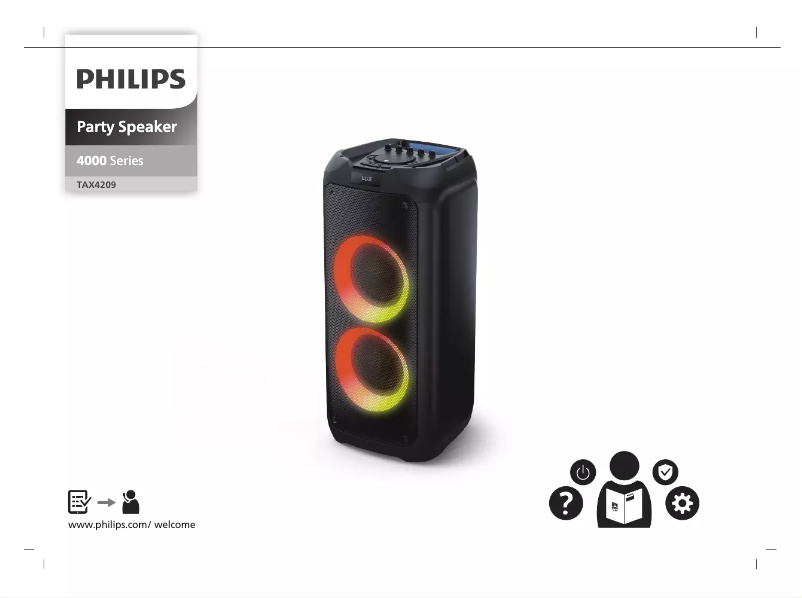 Page 1 of the manual Quick Start Guide Philips TAX4209