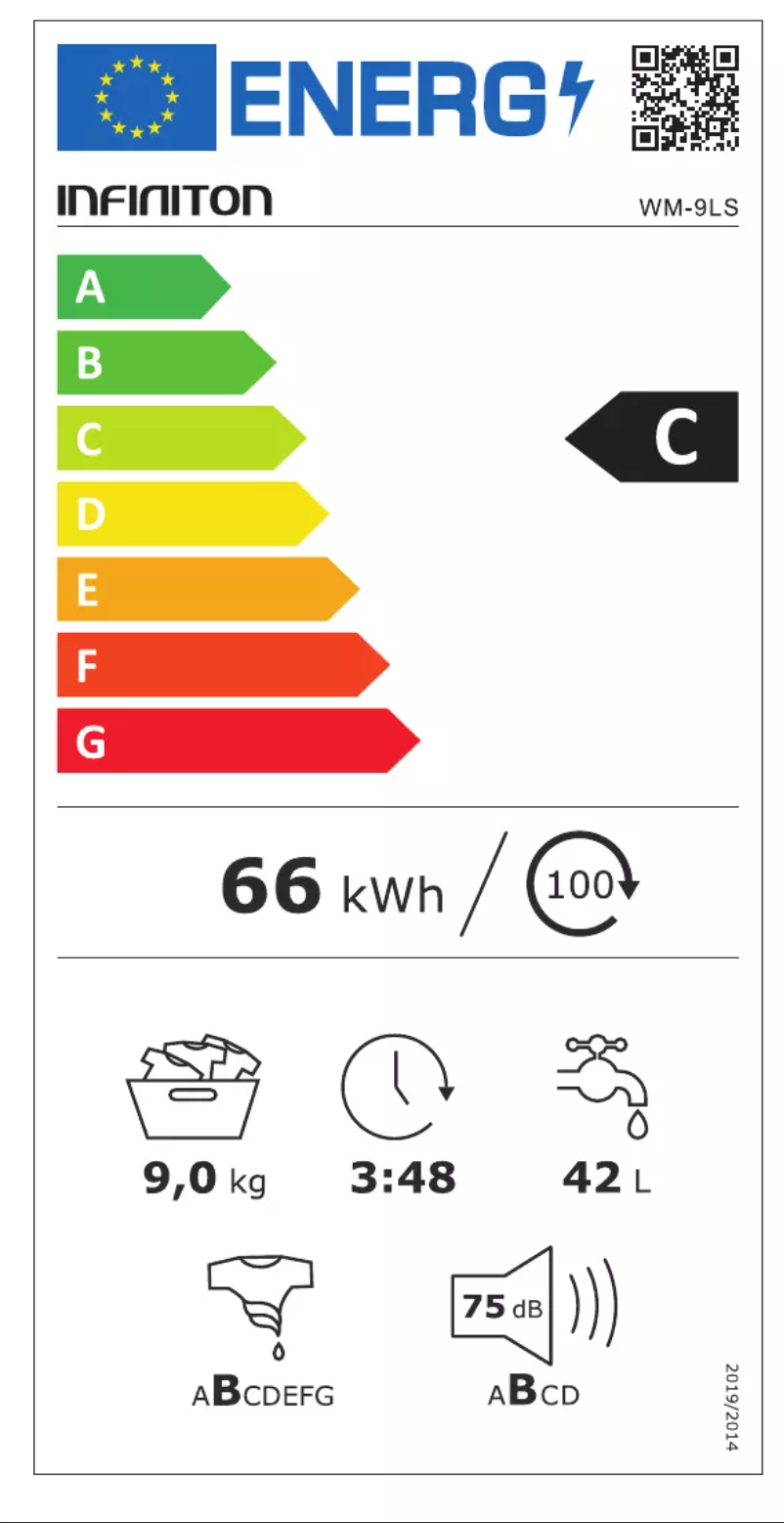 Page n°1 - Manuel utilisateur Infiniton WM-9LS