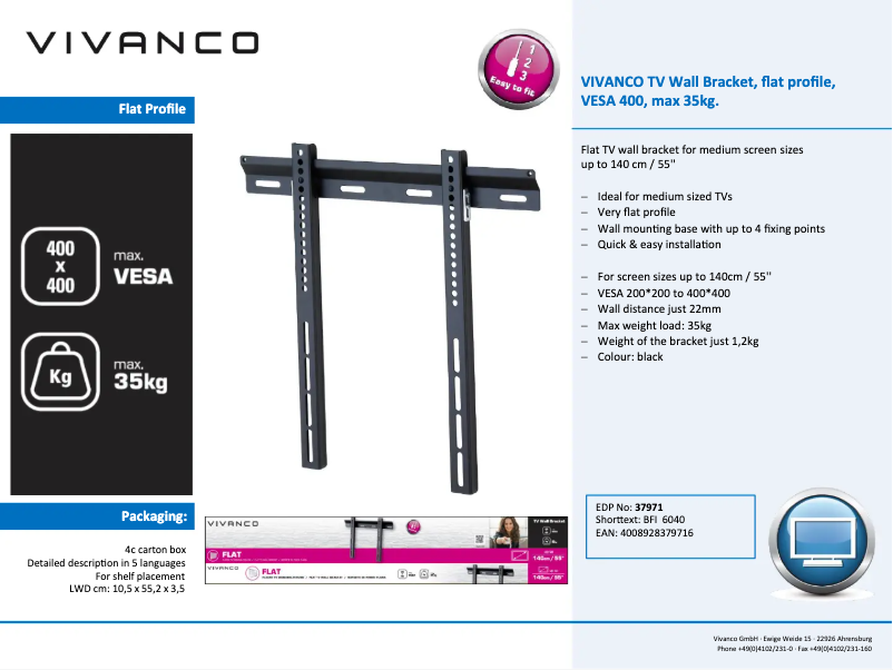 Page n°1 - Manuel utilisateur Vivanco BFI 6040