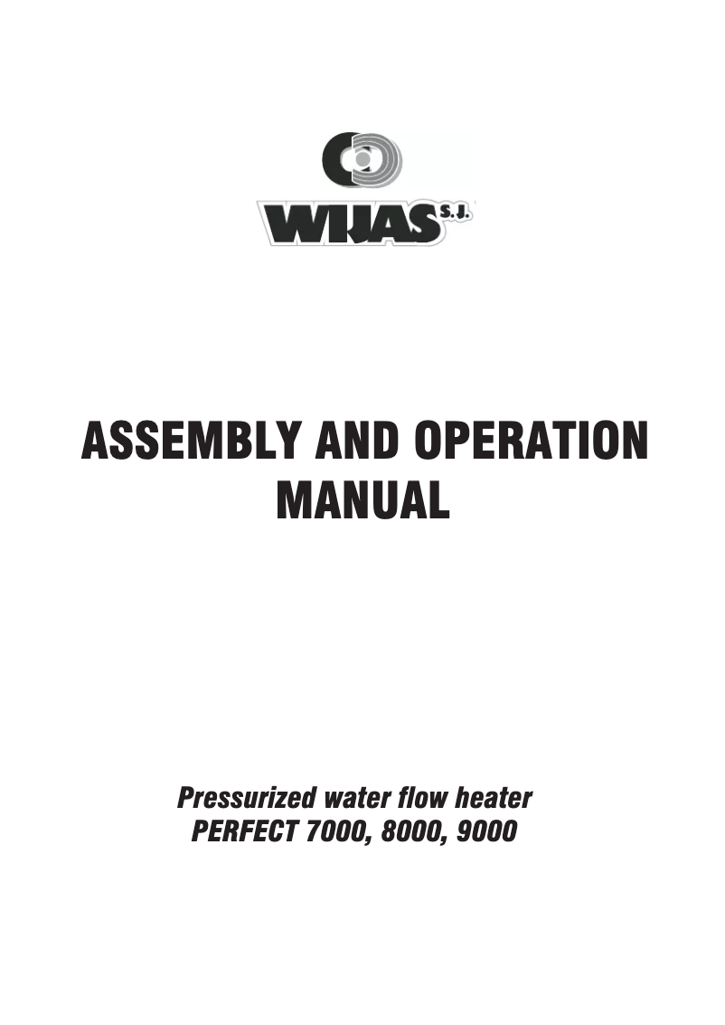 Page 1 de la notice Manuel utilisateur Wijas Perfect 8000