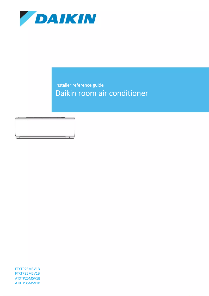Page n°1 - Guide d'installation Daikin ATXTP25M5V1B