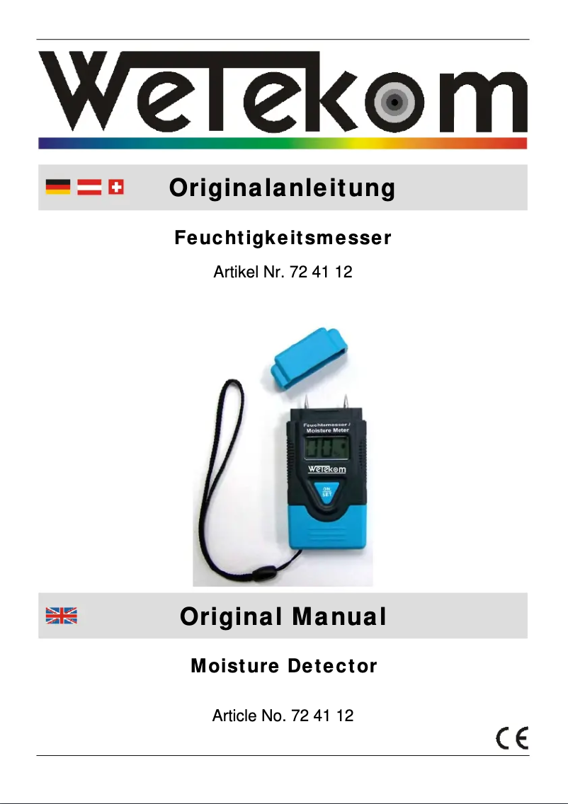 Page 1 de la notice Manuel utilisateur Westfalia 724112