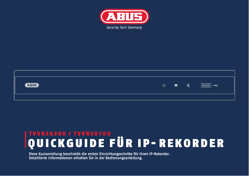 Image de la première page du manuel de l'appareil TVVR36300