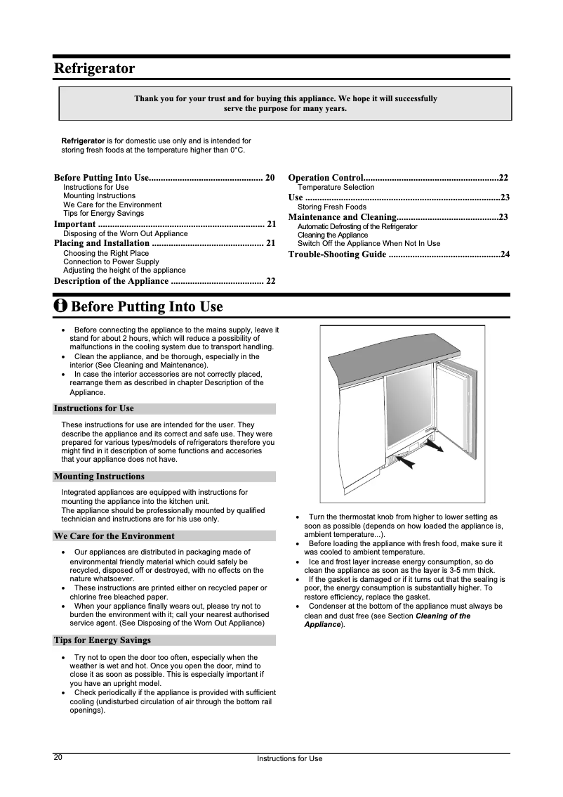 Page 1 de la notice Manuel utilisateur Etna EEO146A