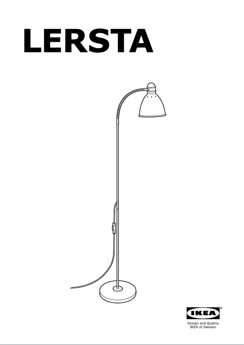 Page 1 de la notice Instructions / montage Ikea LERSTA