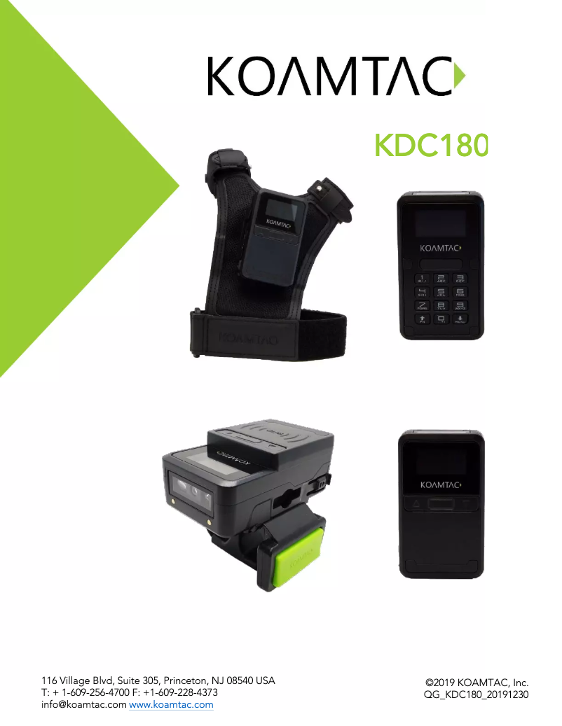 Imagen de la primera página del manual del dispositivo KDC180