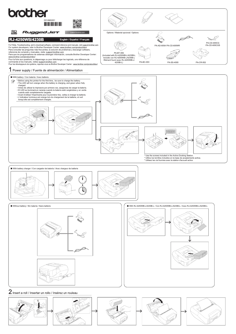 Image de la première page du manuel de l'appareil RJ-4230B