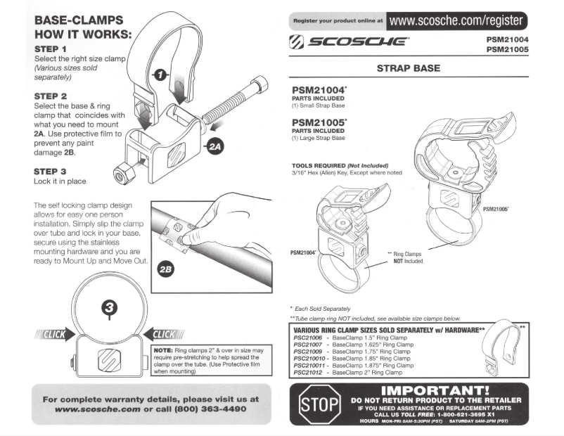 Page n°1 - Manuel utilisateur Scosche PSM21004