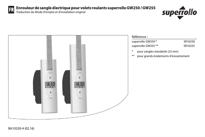 First page image of the manual for GW255