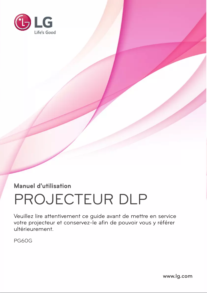 Image de la première page du manuel de l'appareil PG60G