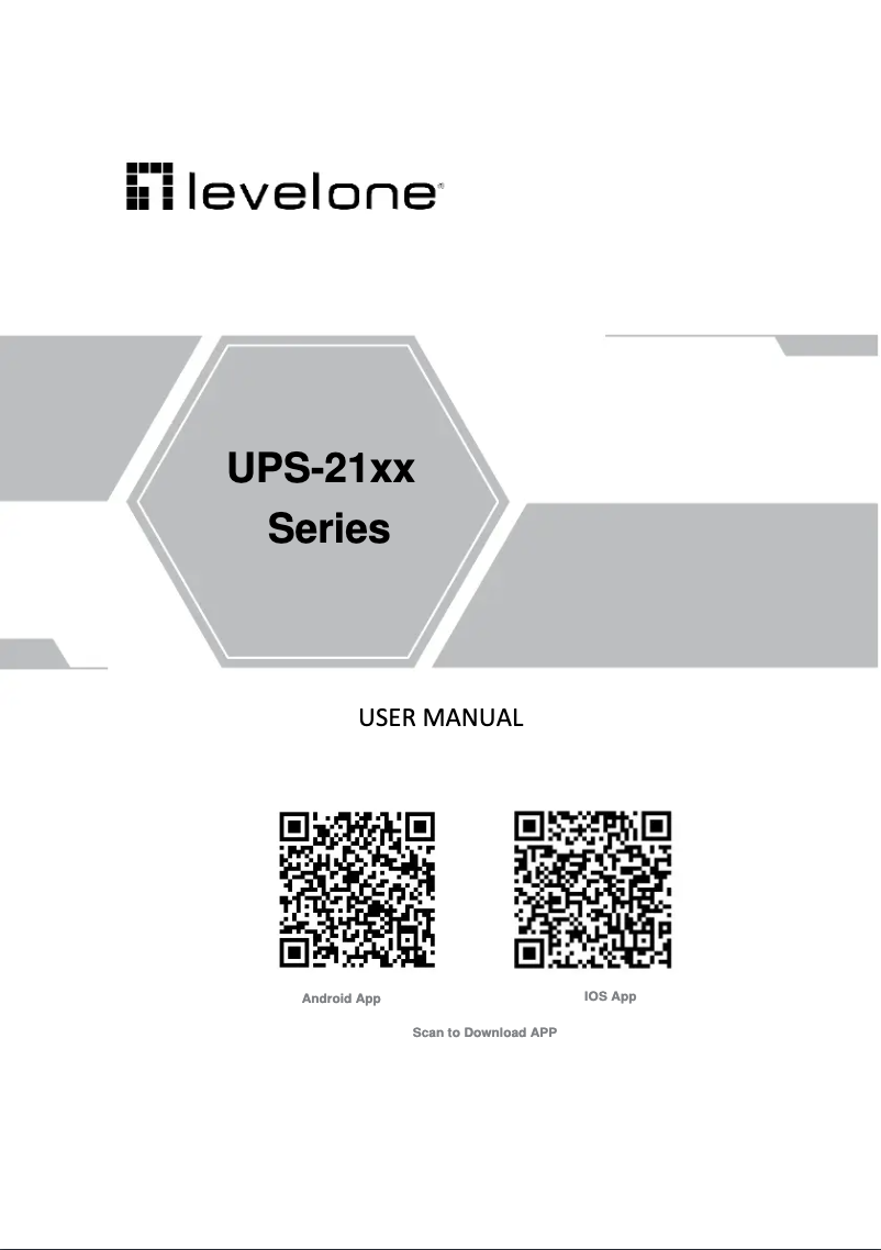 Page n°1 - Manuel utilisateur LevelOne UPS-2103