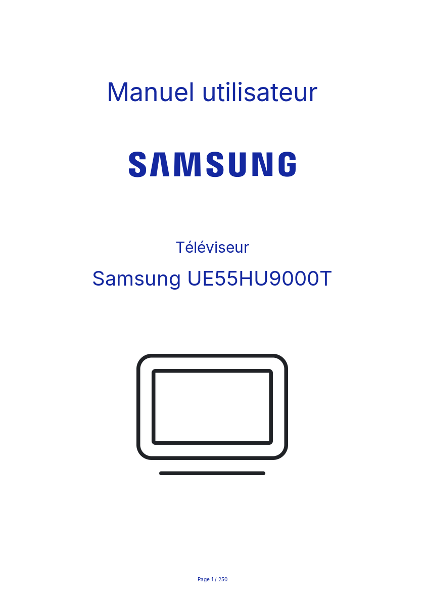 Page n°1 - Manuel utilisateur Samsung UE55HU9000T