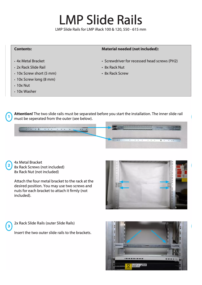 Page 1 de la notice Manuel utilisateur LMP 11840