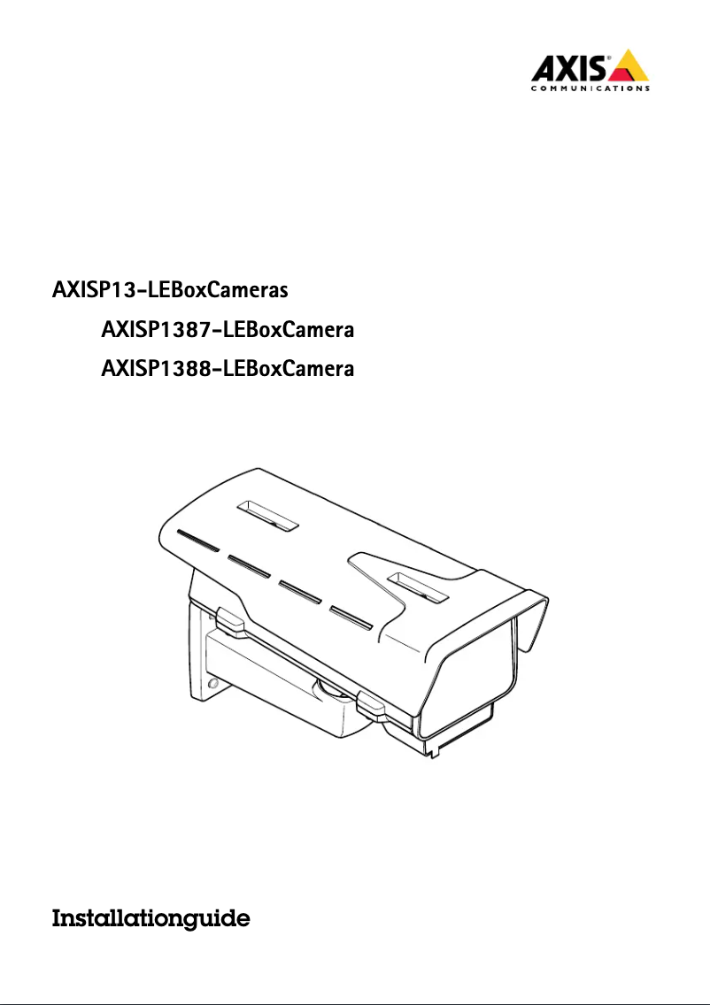 Page 1 de la notice Manuel utilisateur Axis P1387-LE