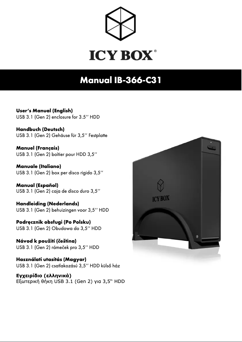 Page n°1 - Mode d'emploi Icy Box IB-366-C31