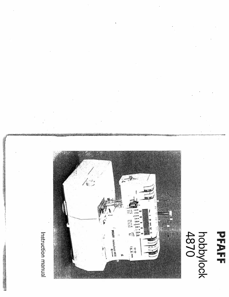 Image de la première page du manuel de l'appareil hobbylock 4870