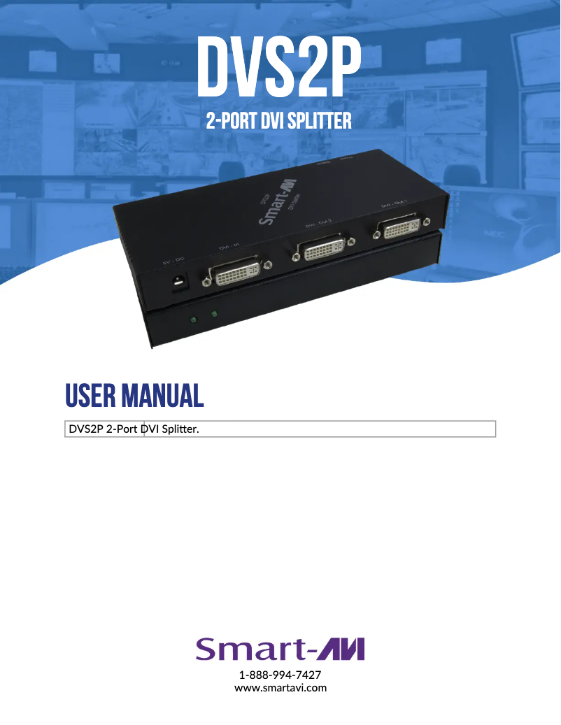 Page n°1 - Manuel utilisateur Smart-AVI DVS2PS