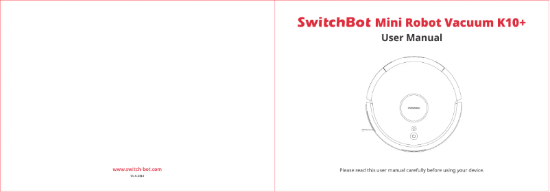 Image de la première page du manuel de l'appareil Mini Robot Vacuum K10+